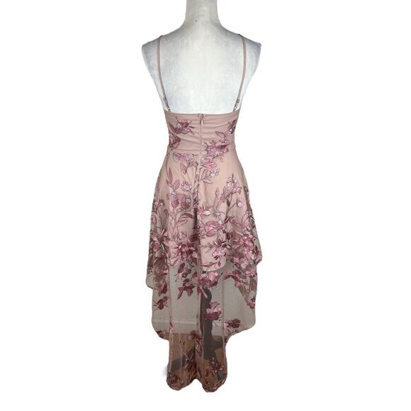 Twosisters the Label Saskia Floral Embroidery Dress Rose High Low Size 2 - Picture 7 of 10